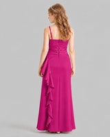 Hot Pink A-line Junior Bridesmaid Dresses Back