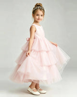 Pink Tulle A-line Pageant Dress Side View