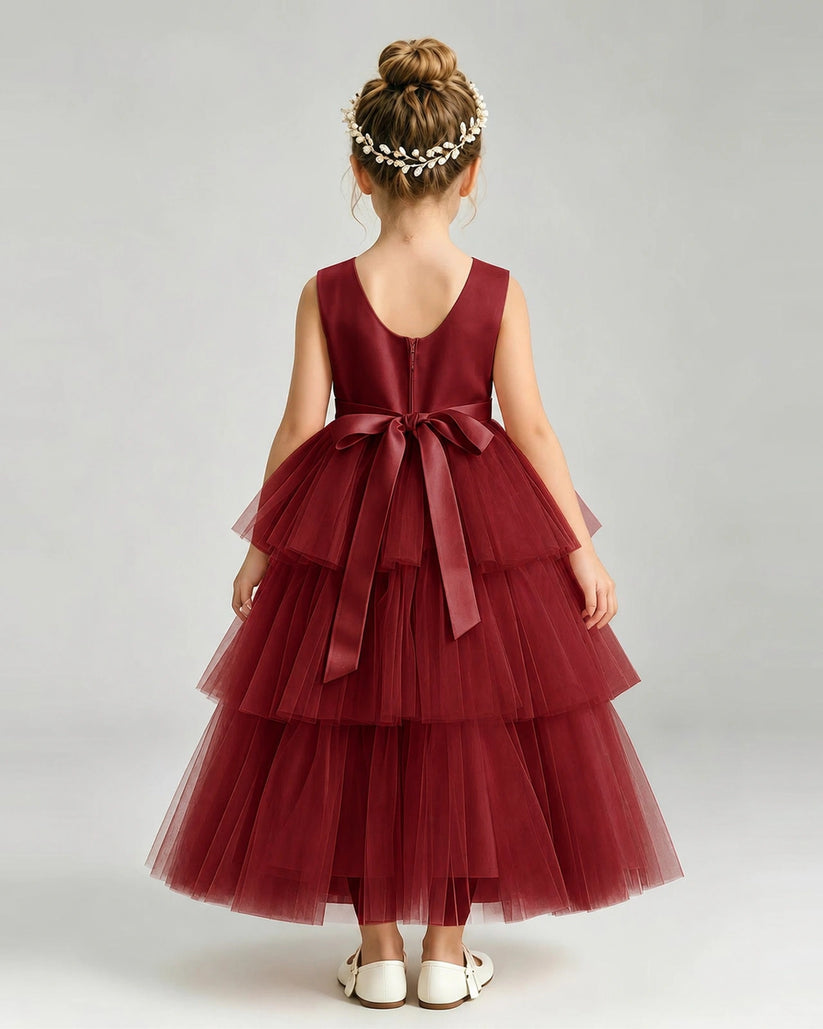 Windred Tulle A-line Pageant Dress Back View