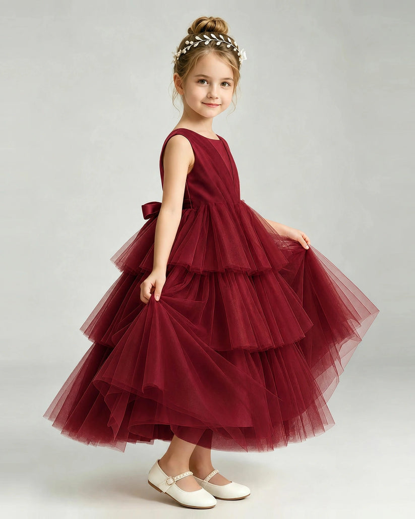 Windred Tulle A-line Pageant Dress Front View