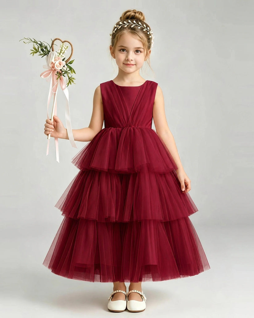 Windred Tulle A-line Pageant Dress Front View
