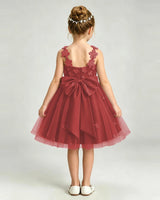 Windred Tulle A-line Girls Formal Dress Back View