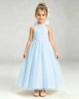 Baby Blue Tulle A-line Pageant Dress Front View