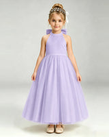 Lavender Tulle A-line Pageant Dress Front View