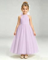 Lilac Tulle A-line Pageant Dress Front View