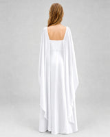 White Chiffon A-Line Junior Bridesmaid Dresses Back View