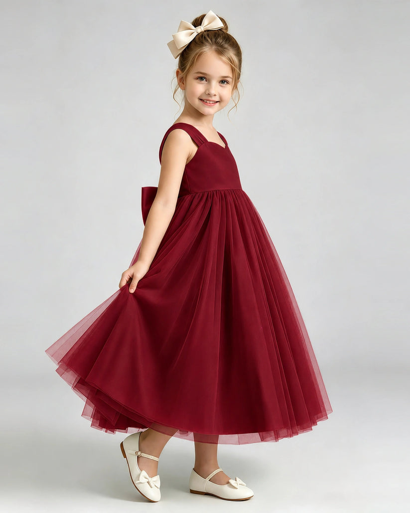 Windred Tulle A-line Flower Girl Dress Side View
