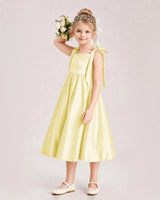 Daffodil Satin A-line Girls Formal Dress Front View