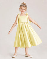 Daffodil Satin A-line Girls Formal Dress Front View