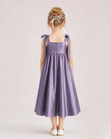 Wisteria Satin A-line Girls Formal Dress Back View