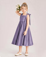 Wisteria Satin A-line Girls Formal Dress Front View