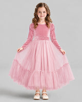 Pink Ball Gown Girls Formal Dress Front