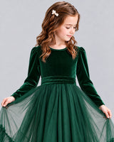 Dark Green Ball Gown Girls Formal Dress Detail [Shared]