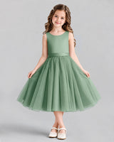 Eucalyptus Ball Gown Girls Formal Dresses Front