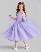 Lavender Ball Gown Girls Formal Dresses Side