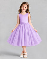 Lilac Ball Gown Girls Formal Dresses Front