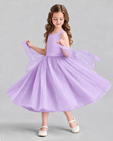Lilac Ball Gown Girls Formal Dresses Side