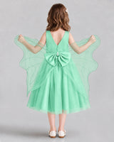 Mint Green Ball Gown Girls Formal Dresses Back