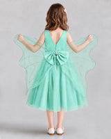 Turquoise Ball Gown Girls Formal Dresses Back