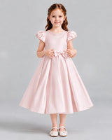 Blush Pink Ball Gown Girls Formal Dresses Front
