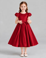Burgundy Ball Gown Girls Formal Dresses Front
