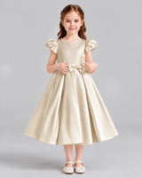 Champagne Ball Gown Girls Formal Dresses Front