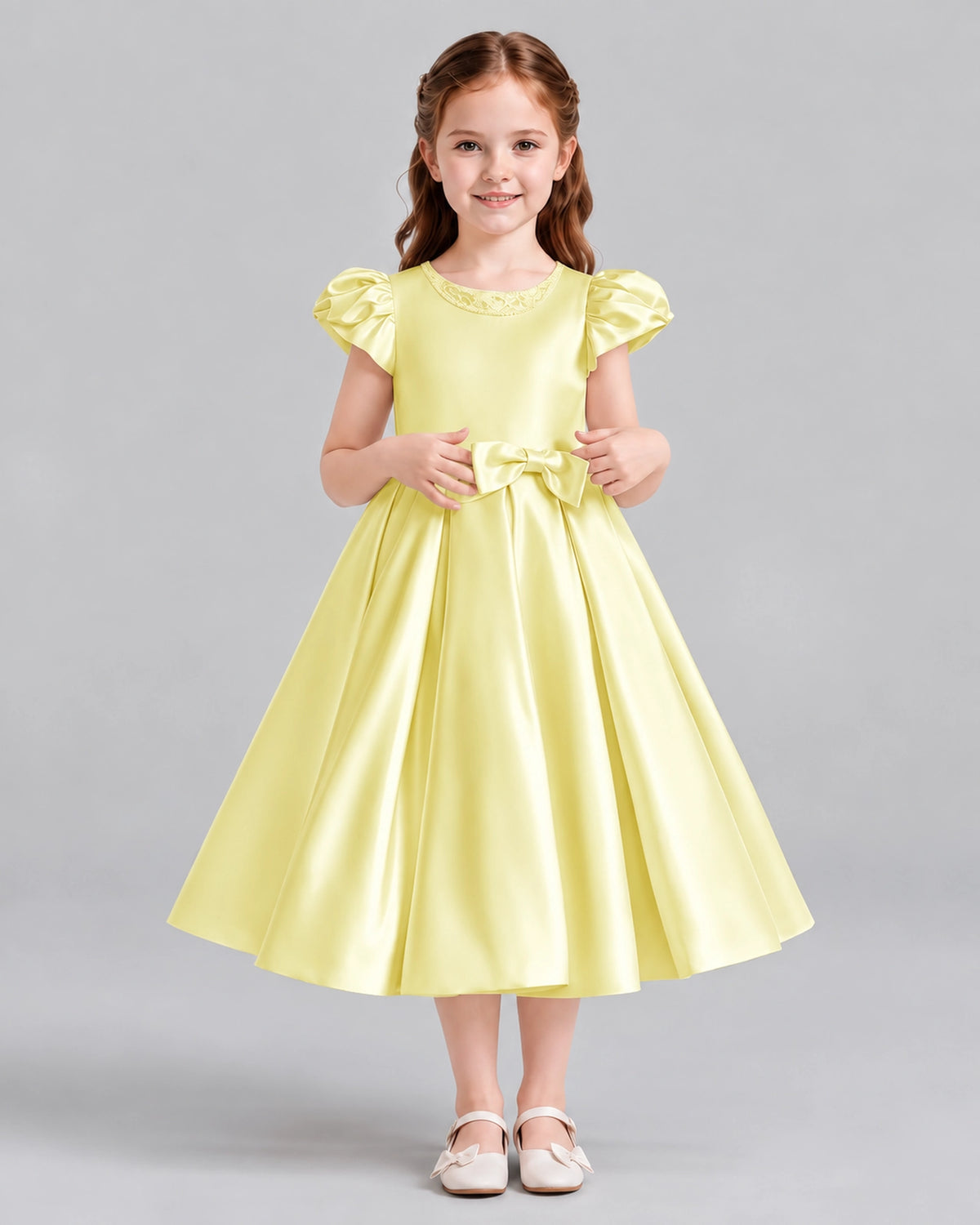 Daffodil Ball Gown Girls Formal Dresses Front