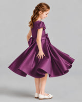Grape Ball Gown Girls Formal Dresses Side