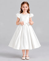 Ivory Ball Gown Girls Formal Dresses Front