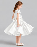 Ivory Ball Gown Girls Formal Dresses Side