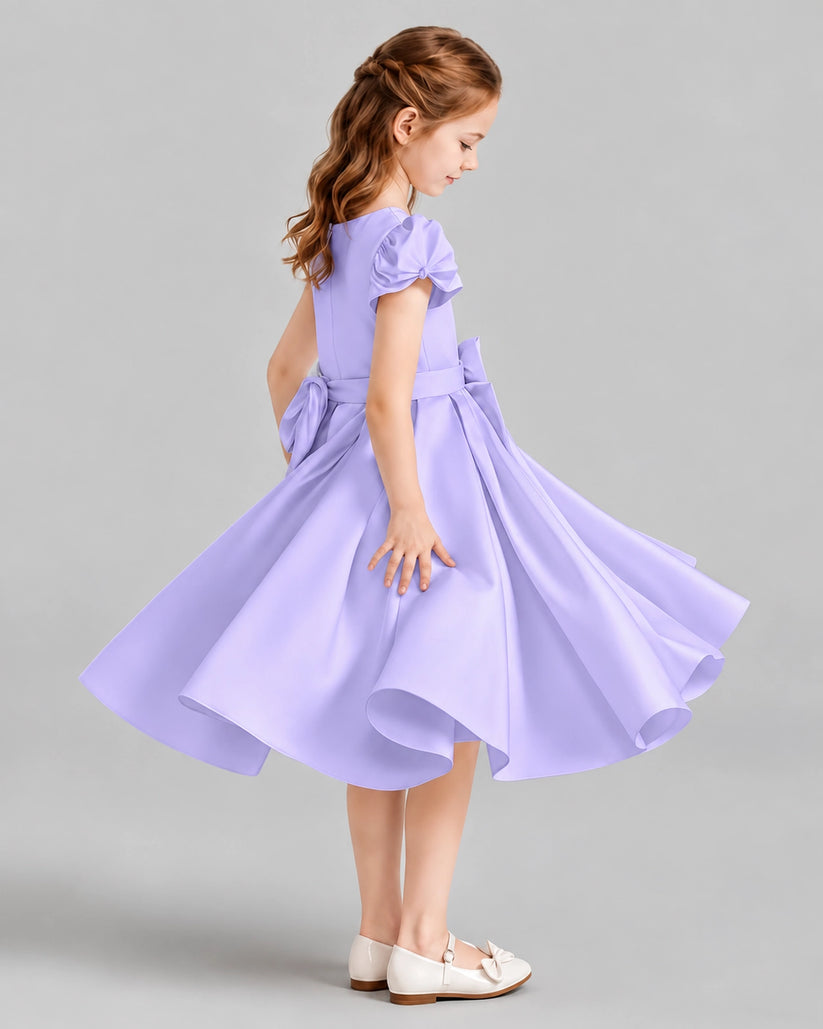 Lavender Ball Gown Girls Formal Dresses Side