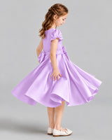 Lilac Ball Gown Girls Formal Dresses Side