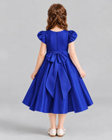 Royal Blue Ball Gown Girls Formal Dresses Back