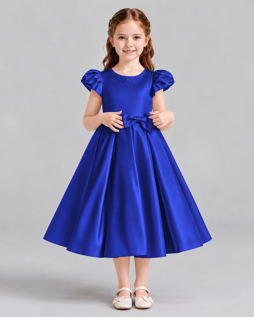 Royal Blue Ball Gown Girls Formal Dresses Front