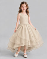 Champagne Ball Gown Flower Girl Dresses Side