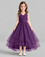 Grape Ball Gown Flower Girl Dresses Front