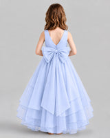 Lavender Ball Gown Flower Girl Dresses Back
