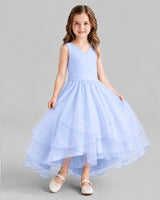 Lavender Ball Gown Flower Girl Dresses Side