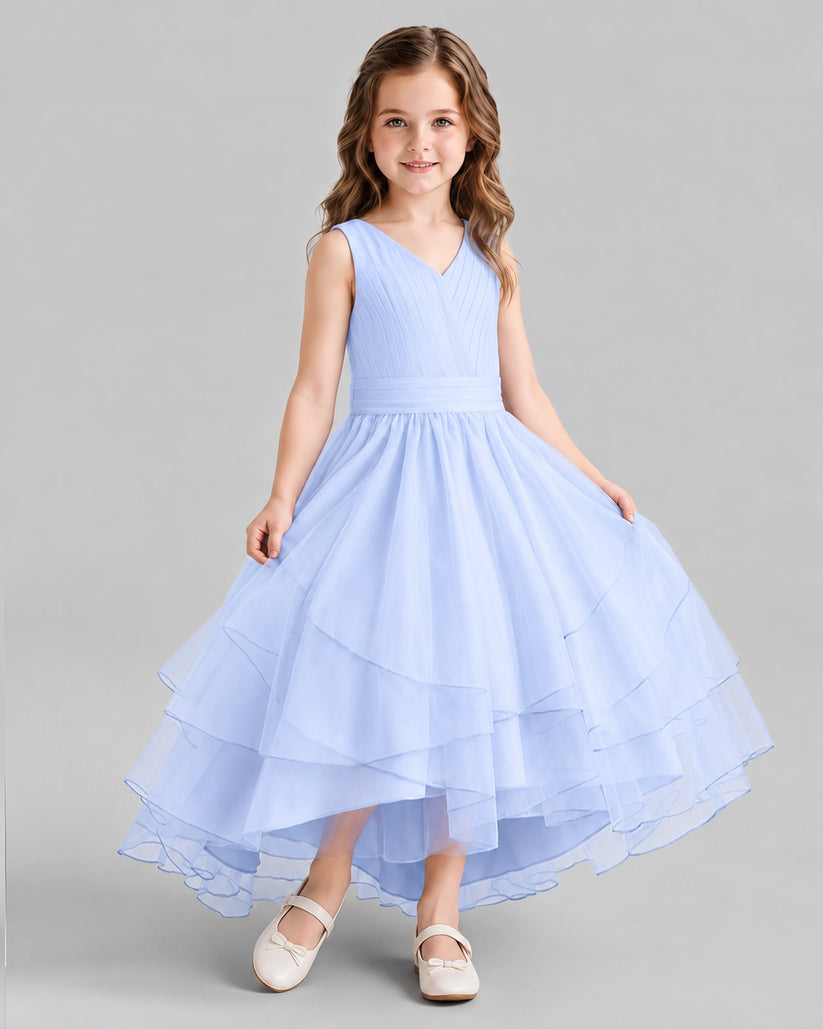 Lavender Ball Gown Flower Girl Dresses Side