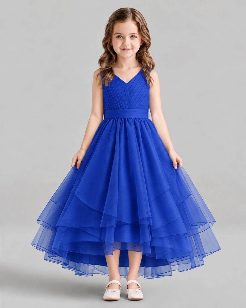 Royal Blue Ball Gown Flower Girl Dresses Front