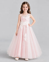 Pink Ball Gown Flower Girl Dresses Front