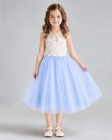 Lavender A-line Flower Girl Dresses Front