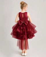 Windred Tulle A-line Girls Formal Dress Back View