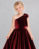 Burgundy Ball Gown Girls Formal Dress Detail [Shared]