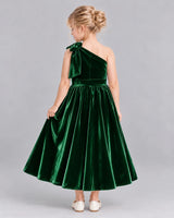 Dark Green Ball Gown Girls Formal Dress Back [Shared]