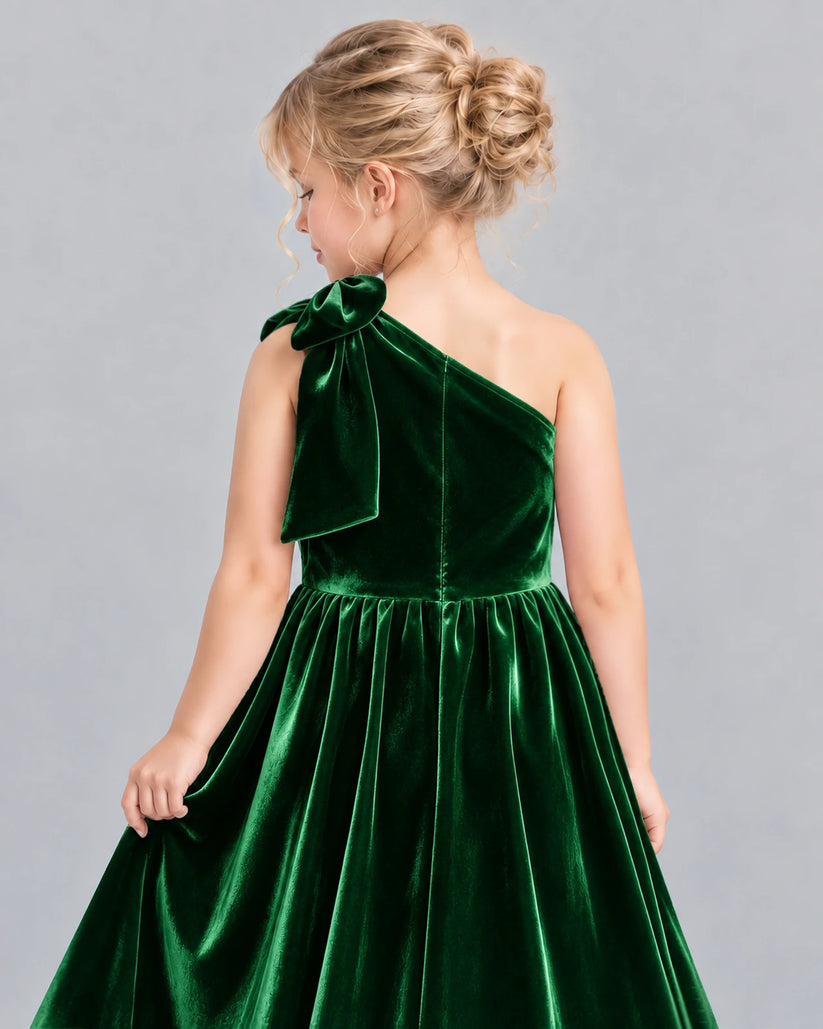 Dark Green Ball Gown Girls Formal Dress Back_Detail [Shared]