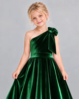 Dark Green Ball Gown Girls Formal Dress Detail [Shared]