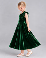 Dark Green Ball Gown Girls Formal Dress Side [Shared]