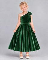 Emerald Green Ball Gown Girls Formal Dress Front