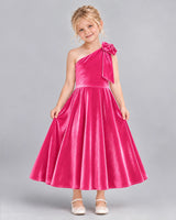 Hot Pink Ball Gown Girls Formal Dress Front